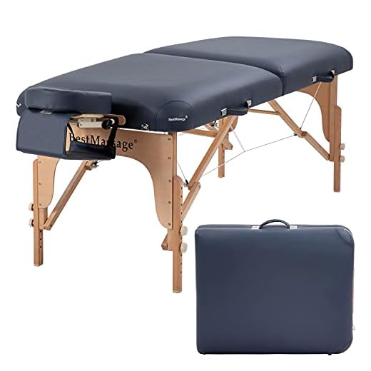 Massage Table, Portable Massage Tables, 84 Inches Long 30 Inchs Wide Height Adjustable Massage Table 2 Fold Spa Bed Massage Tables Spa Beds & Tables with Carrying Bag