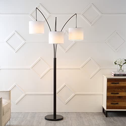 Jonathan Y Jyl3077A Barrie 78.5" 3-Light Mid-Century Modern Head-Adjustable Iron Led Arc Floor Lamp Contemporary, Industrial Standing Reading Lamp Led Bulb Included, Oil Rubbed Bronze #TOP1