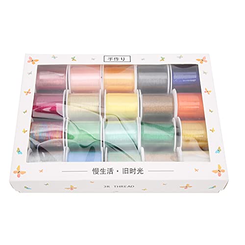 Hilos de Costura de Poliéster Fuertes Kit de Bordado de 20 Colores y Lavable, con una Larga Vida útil, para Costura y Bordado