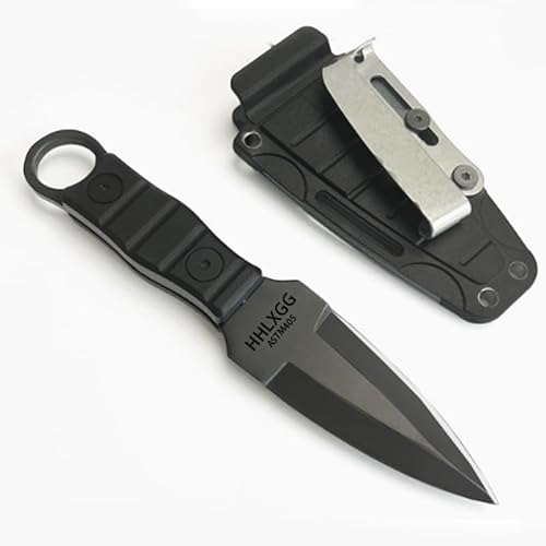 Knives CrazyGorilla Tactical Fixed Blade Knife with Sheath, 6.57 inch Length, Single-Edge
