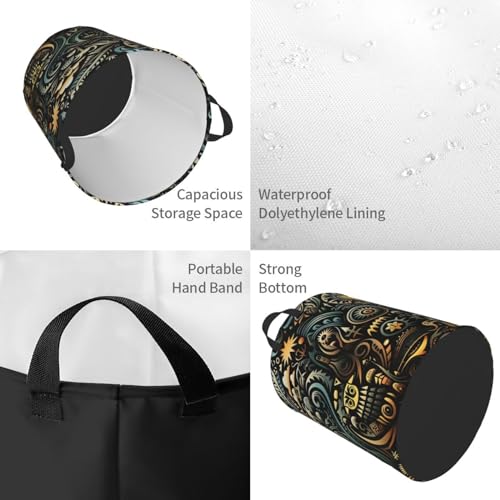 Grand panier à linge autonome pliable bac de rangement vêtements sales imperméable - 4