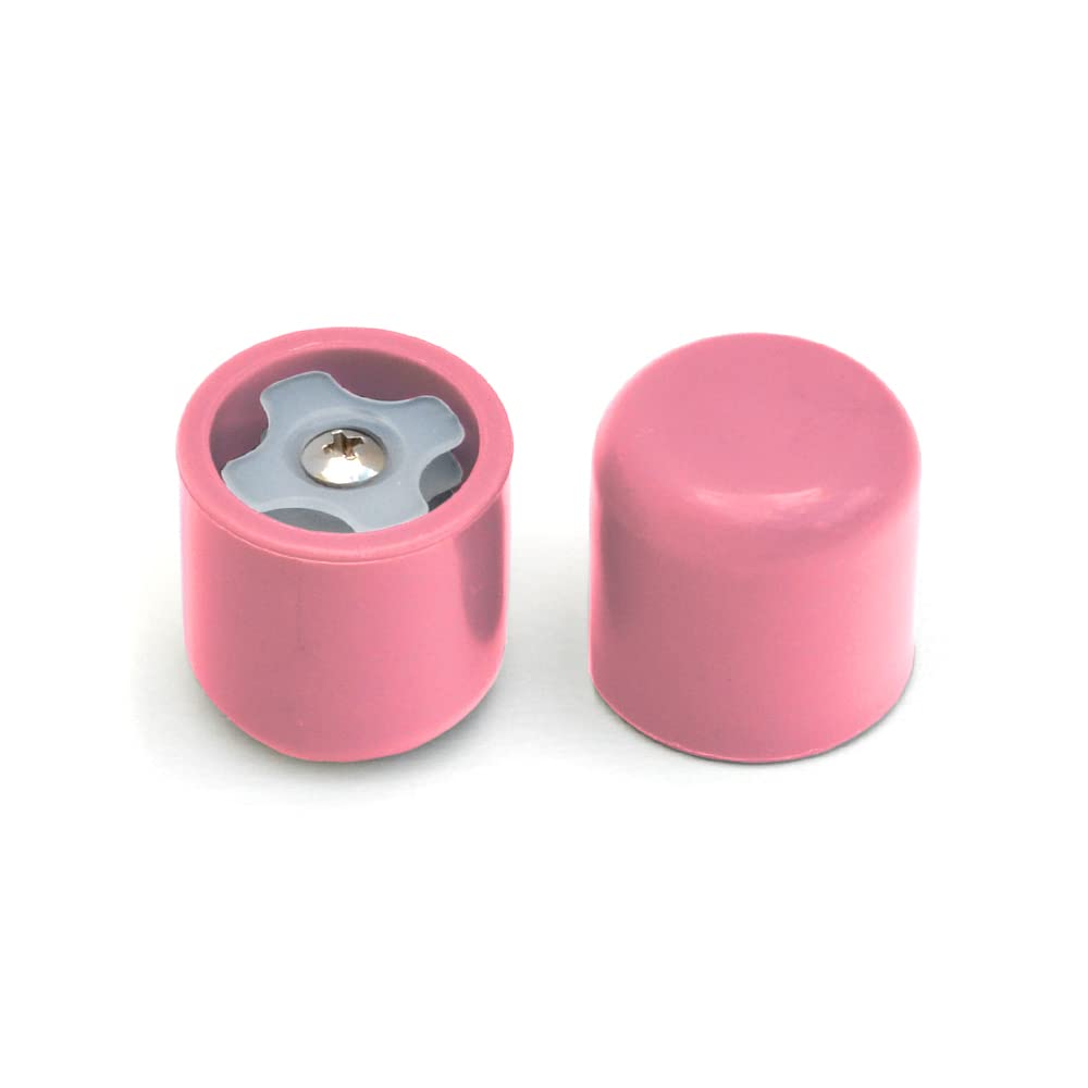 Extra Durable Walker Caps for 1-1/8" Walkers (One Pair) (Pink)