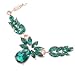 Imagen de GALPADA Conjunto De Reloj Gemas De Imitación Joyas De Boda para Mujer Collar y Pendientes Verdes Conjunto De Joyas De Dama De Honor para Uso Eventos Especiales