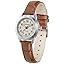 Silvery Case Light Brown Strap Silvery Case Light Brown Strap