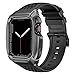 Produktbild Arktis TPU Armband mit Hülle Rugged Outdoor kompatibel mit Apple Watch (Series 8/7-45 mm) [Robust mit Case] mit Edelstahlschließe - Graphit