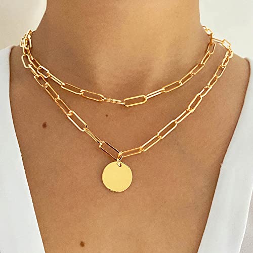 TseenYi Guld Layered Halsband Flerskikts...