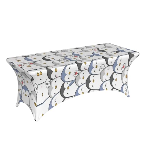 Nappe pingouin mignon pour anniversaire et fête de table rectangulaire 1m80 - 3