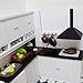 Dollhouse Kitchen Set Miniature Furniture of Dining Room Kit 1/12 Scale Wooden Scenes Accessories (Style-A)