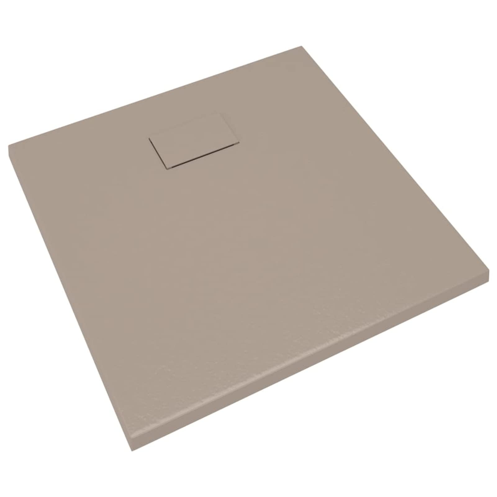 Homgoday Piatto Doccia in SMC Marrone 80x80 cm, Mobili da Interni/Esterni