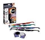 BUKI ECL01 - Kit Eclipse Solar – 4 Gafas certificadas EN ISO 12312-2 + 2 Lentes para Smartphone, observación Segura Eclipse Total y Parcial
