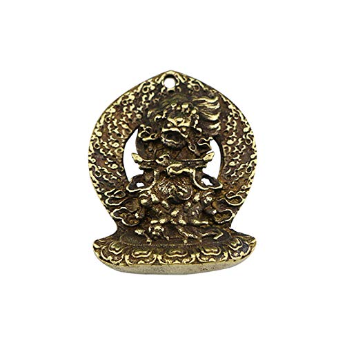 Dieu de la Richesse bouddha en cuivre ciselé, finition laiton antique haut de gamme