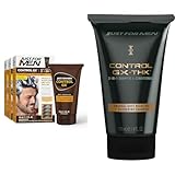 Just For Men Control GX Grey Reducing 2-in-1 Shampoo and Conditioner, Gradual Hair Color & Control GX + THK Thickening Shampoo and Conditioner with Grey Reduction, 4 oz