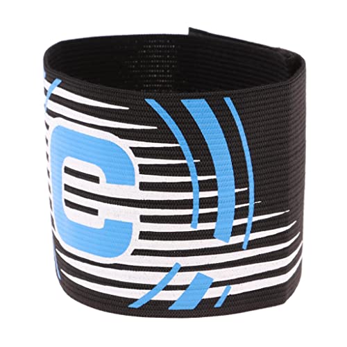 LEIPUPA Captain Armband Football Soccer Sports Adjustable Arm Bands - Black