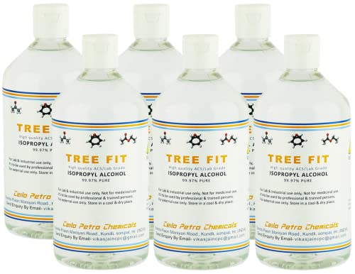 Image of IPA Iso Propyl Alcohol 99.9% Pure | Multipurpose Cleaning & Industrial Solvent | Fast Evaporating High Purity Liquid | Electronics, Resin, Ink, Paint & Laboratory Use - Pack of 6 x 500 ML