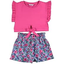 Mayoral GIRLS 2 PIECE MAGENTA SHORT SET SIZE 7