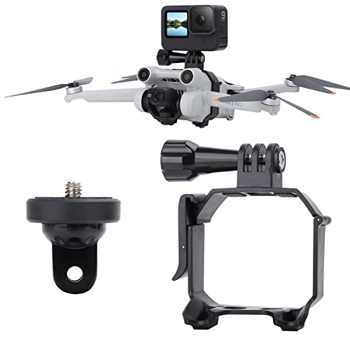 Mini 3 Pro Adapter Mount Bundle for DJI Mini 3 Pro Drone Action 2 for Gopro Hero 10/9/8 Insta360 Go 3/2/1 Cameras Extended Holder Bracket Accessories with 1/4 Screw -  Ngaantyun