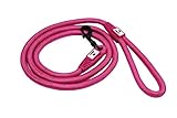 Comfortable & Durable 6-Ft Dog Rope Pink Leash Features a Generous Hand Loop Great for Walking Running Hiking and Climbing Training Leash with Reflective Stitching For Medium & Large Sized Dogs (PINK)