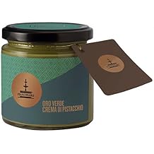 Fiasconaro Oro Verde Pistachio Cream di Bronte Jar 180g الفستق الإيطالي التقليدي الذواقة المنتشر من صقلية | هدايا مضيفة حلوى عيد الميلاد Premium Crema di Pistacchio مصنوعة في إيطاليا