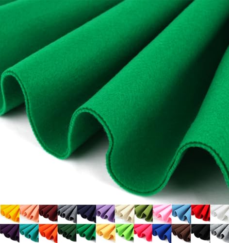 Image of Barcelonetta | Felt Fabric | 72 inch Wide | 1.6mm Thick | Acrylic & Soft | Felt by The Yard | Felt for DIY Crafts, Projects, Sewing (Kelly Green, Half Yard)