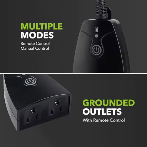image for HBN Outdoor Wireless Remote Control Outlet Plug,Weatherproof Heavy Dut