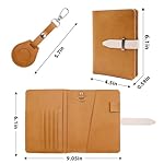 Deziliao Passport wallets, Mulit-purpose RFID Blocking Passport Holder AirTag Wallet, Travel Wallet Cover Case（Brown） - Image 4