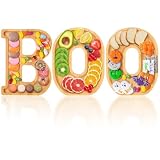 Halloween Boo Letter Bamboo Serving Tray Set...