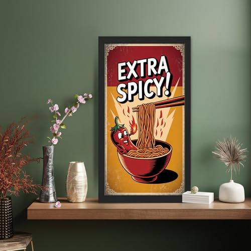 Image of NoWorries Wall art framed painting food posters for cafe decor (Synthetic wood frame) inch300 GSM premium art HD prints inch Wall painting for Home & Kitchen Decor (Pattern illustration)( Set of 1, Framed Painting) (BLACK, ART-3, 10X19INCHES)