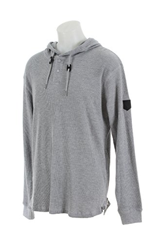 Southpole Men's Thermal Basic with Hooded Henley Neck and Zipper Details