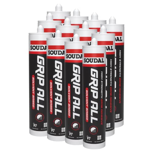 SOUDAL Grip All Solvent Based Adhesive 290ml (Box of 12) Amazon.co.uk DIY & Tools