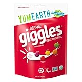 YumEarth Organic Giggles Chewy Candy – Allergy Friendly, No Artificial Dyes, Non GMO, Gluten Free, Fruit Flavored, Vegan Candy Snacks with No Artificial Flavors, 5 oz (Pack of 1)