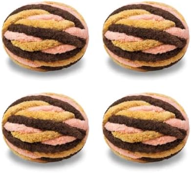 Chunky Yarn No7 Thick Yarn, 250 Grams (Blush Mocha, Pack of 4)