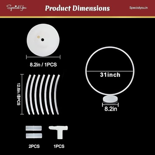 Image of Special You Ganesh Chaturthi Decoration Items for Home, PVC Backdrop Stand for Pooja Room Decoration Items for Diwali Festival, Ganesh Chaturthi mandap for Pooja Decorations- 8 pcs