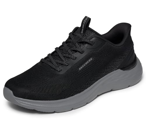 Skechers Garner Sneaker, Black Mesh/Synthetic, 42 EU