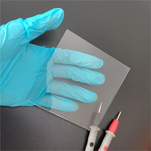 Image of FTO Coated Conductive Slides Glass Cover 100mmx100mm Transparent Material Fluorine-doped Tin Oxide SnO2:F for Lab R&D Use 6~8 ohm /sq (3 pcs /Package)