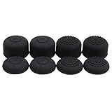  Pandaren® Thumb Grip thumbstick 8 unidades Paquete de juegos Agarre del pulgar profesionales (negro) para controlador Nintendo Switch