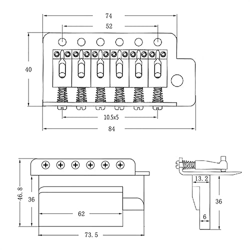 Pont tremolo guitare électrique en alliage robuste avec accessoires complets - 6