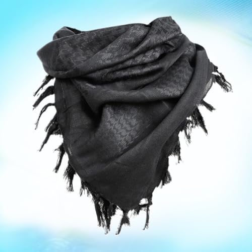 Bufanda árabe táctica de algodón negra para hombre en invierno 5