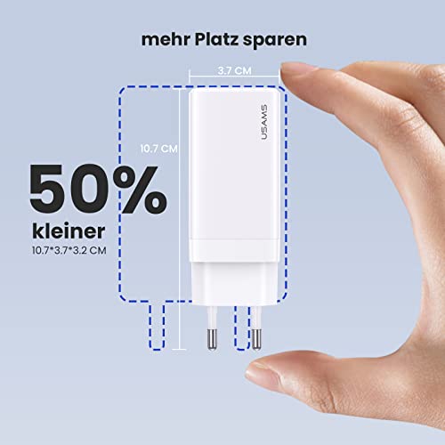 Yousams 65W GaN USB-C Ladegerät mit 3 Anschlüssen