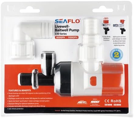 Miniatura 4 de SEAFLO Bombas LivewellBaitwell de la serie 12V 13D 1100GPH