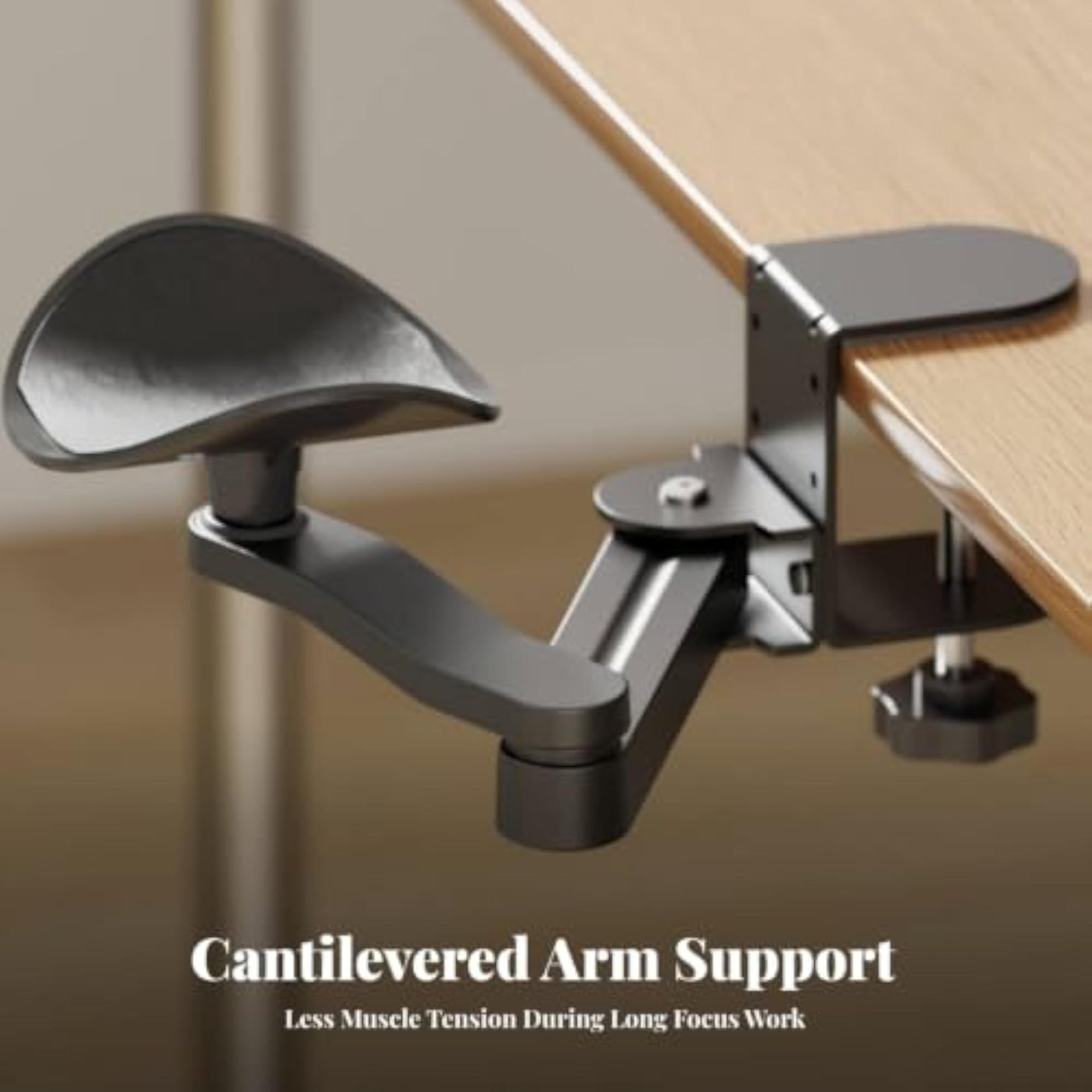 Ergonomic Arm Support Bracket with Clamp, Adjustable Design