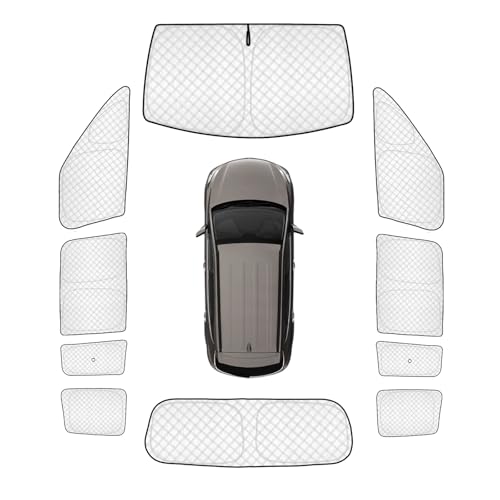 Image of KMF 10pcs Thicken Sun Shades for Hyundai Santa Fe 2024-2025 2026 Accessories,Full Car Windshield Sunshade Window Covers for Side Rear,UV Block and Blackout Privacy for Camping
