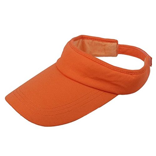 Bodhi2000 Sombrero de sol ajustable para mujer, visera de malla deportiva, gorra de tenis y golf, naranja, Talla única