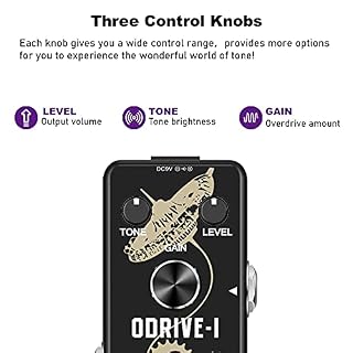 Vivlex LEF-302A Blues Overdrive Mini pédale analogique pour guitare basse électrique True Bypass - Les Beatles, Paul McCartney, John Lennon, RIngo Starr, George Harrison Vivlex LEF-302A Blues Overdrive Mini pédale analogique pour guitare basse électrique True Bypass – Image 3