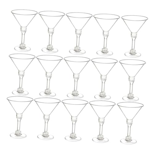 ABOOFAN 50pcs Plastic Disposable Goblet Glasses for Cocktails Desserts Parties Elegant Design Safe Material Capacity for Weddings Birthdays Poolside Events