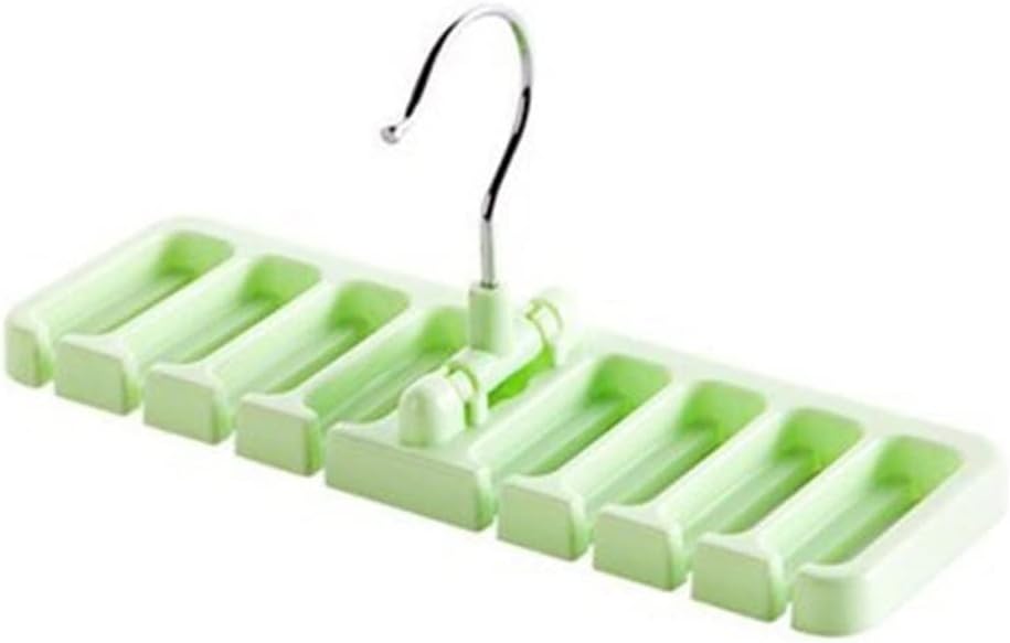 Rectangle 8 Hole Belt Storage Rack Hook Holder Tie Storage Hanger Tie Belt Hanger Space Saver Rotating Scarf Holder(Gray)