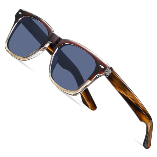 Image of TR90 Square Sunglasses Vintage Classic Sun Glasses Polarized UV400 Lens Eyewears for Men Eyeglasses