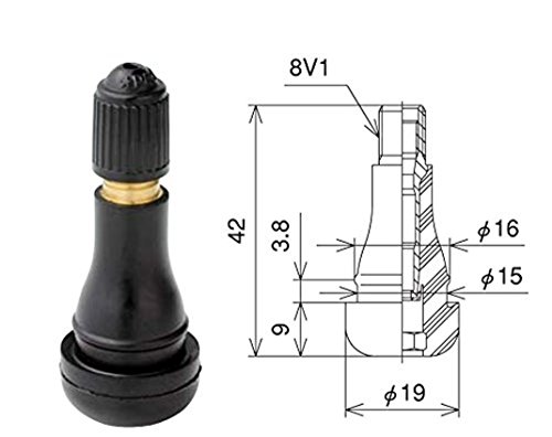 太平洋工業 チューブレスタイヤゴムバルブ 4個セット TR413CL パッキン付き 太平洋パシフィック TR-413 チューブレスタイヤ用スナップインバルブ 安心の日本製