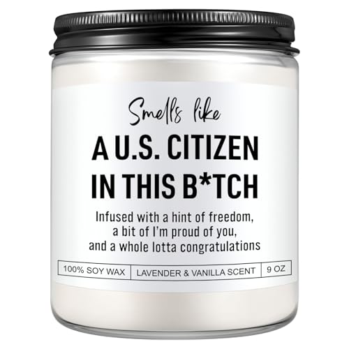 Karply Scented Candle, US Citizenship Gifts, New American Citizen Gifts, Proud to Be an...