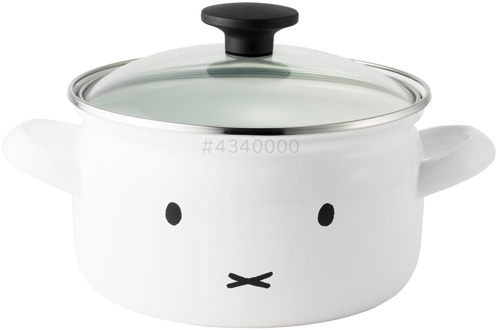 Fuji Horo MFF-18W Double Handed Pot, 7.1 inches (18 cm), Miffy Face
