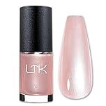 Pink Pearl Nail Polish - 7ml Nude Nail Varnish - Light Pink Glitter Nail Varnish - Breathable Holographic Nail Polish - Easy To Apply Quick Drying No Need UV for Women Girls